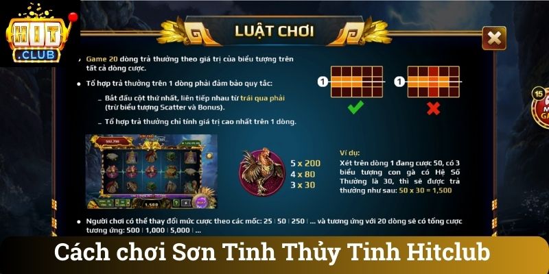 Cách chơi Sơn Tinh Thủy Tinh Hitclub