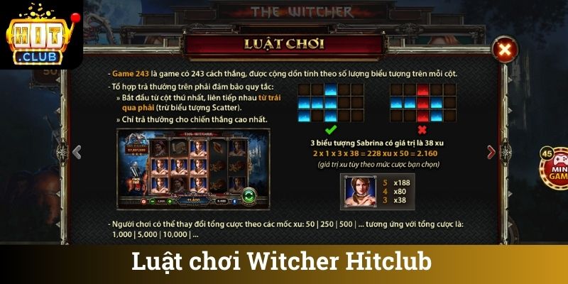 Luat choi Witcher Hitclub Luật chơi Witcher Hitclub