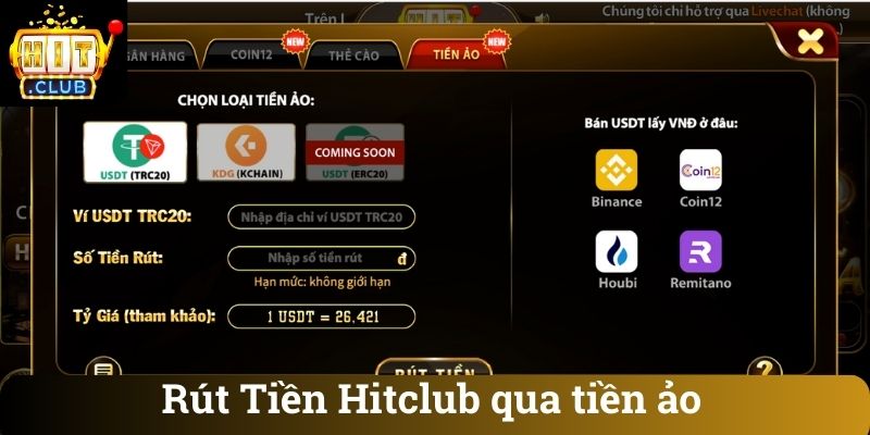 Rut Tien Hitclub qua tien ao Rút Tiền Hitclub qua tiền ảo