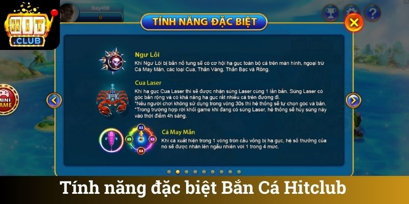 Tính năng đặc biệt Bắn Cá Hitclub
